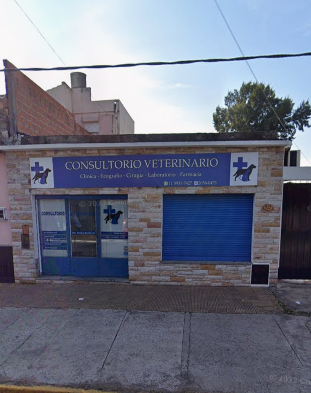 Fachada del Consultorio Veterinario del Dr. Diego Pairetti en Temperley